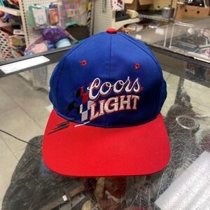 Vintage Coors Light Marlins Nascar Official Race Day Apparel Snapback Hat